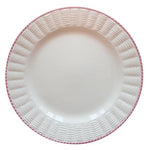 ASSIETTE A DINER ROTIN filet rose  (Lot de 4)