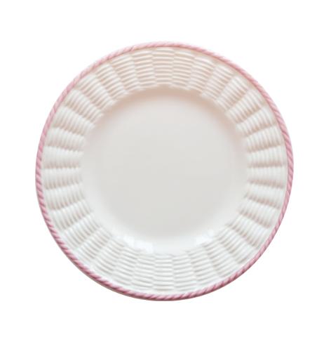 ASSIETTE A DESSERT ROTIN filet rose  (Lot de 4)