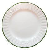 ASSIETTE A DINER ROTIN filet vert  (Lot de 4)