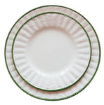 ASSIETTE A DINER ROTIN filet vert  (Lot de 4)