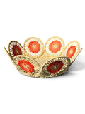 CORBEILLE EN RAPHIA DE COULEURS