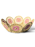 CORBEILLE EN RAPHIA DE COULEURS