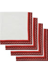 SERVIETTE REGINA rouge (Lot de 2)